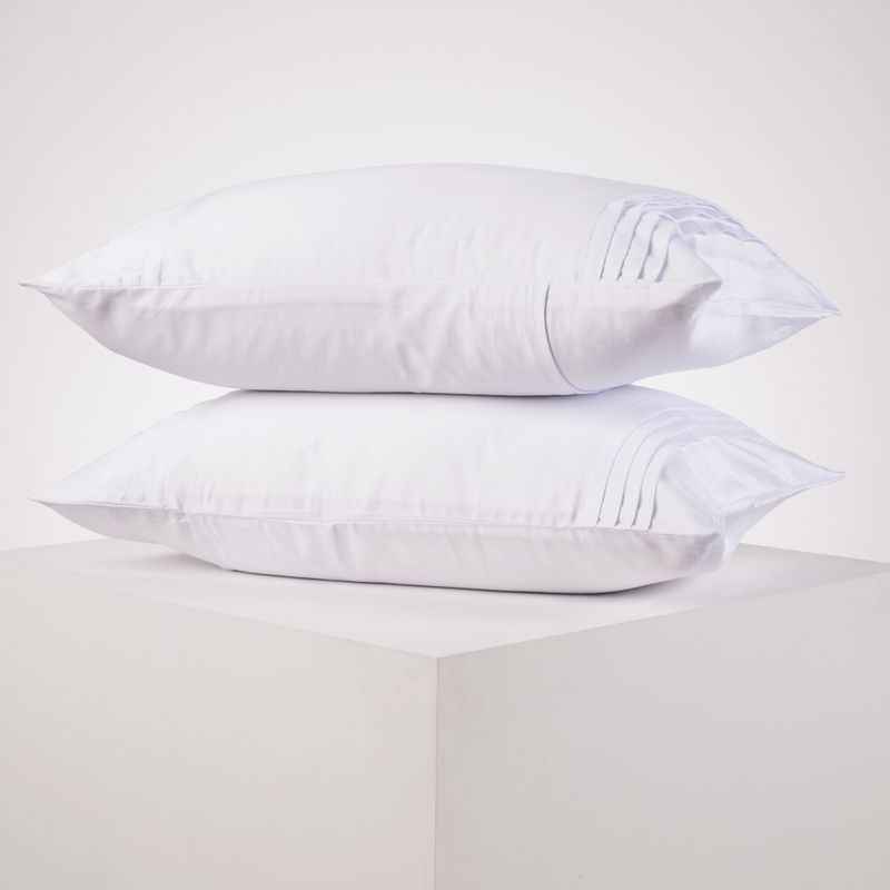 DISTRIHOGAR - Set X 2 Fundones Cairo 400 Hilos Blanco Marfil 48 X 90 Cm