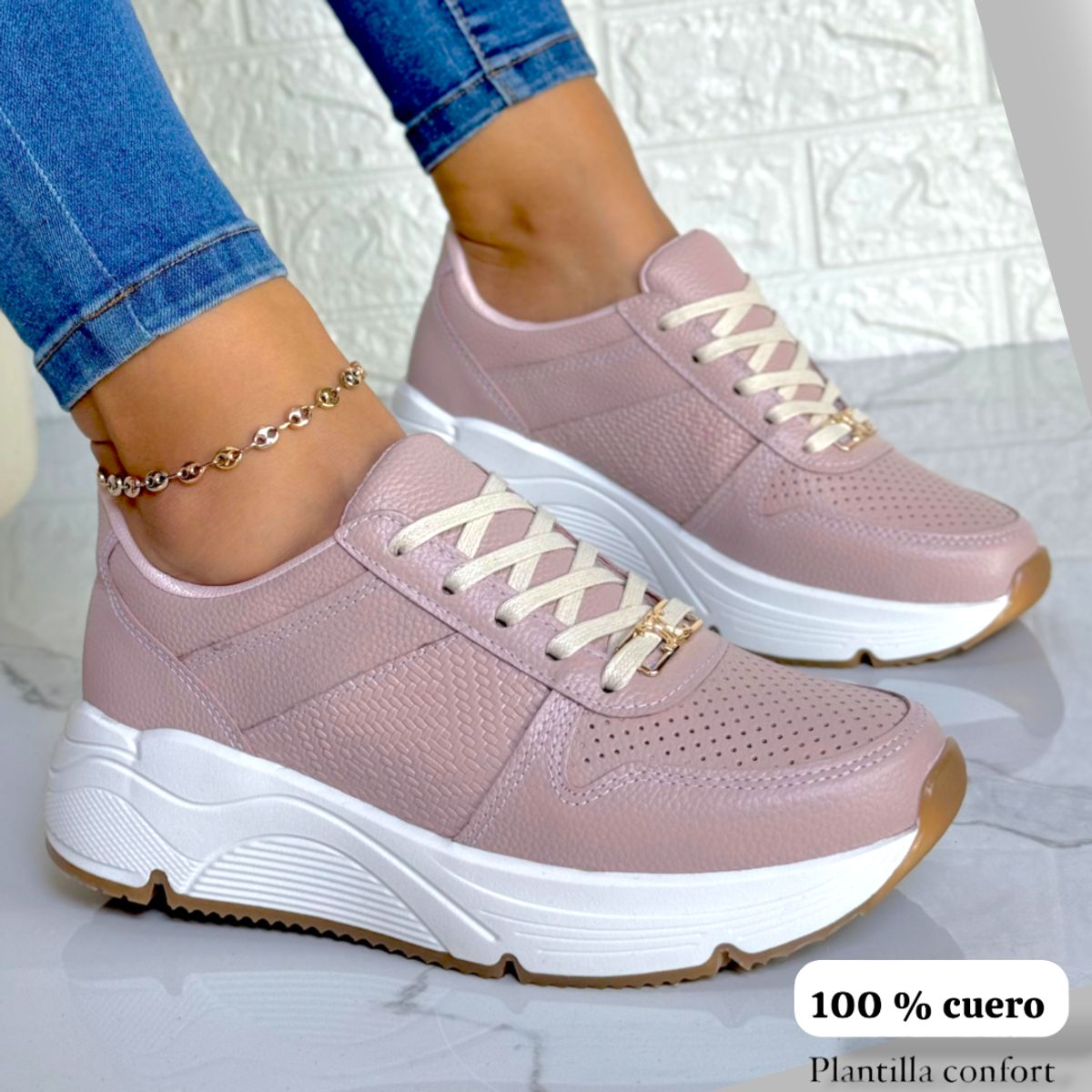 EVEGONZ - CALZADO EN CUERO MUJER PALO ROSA