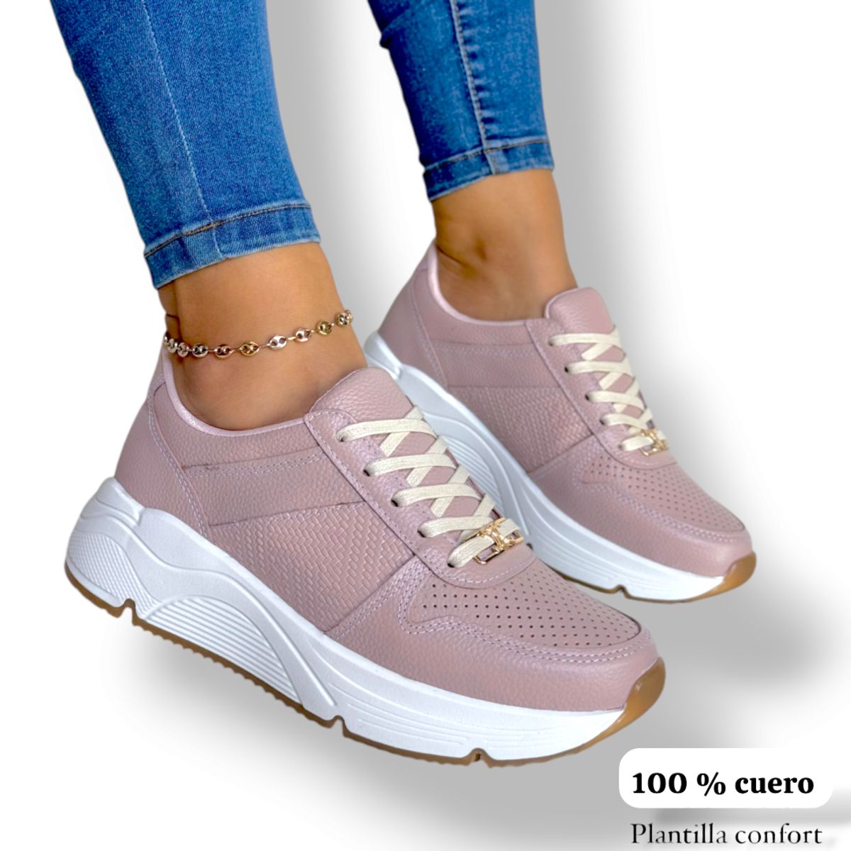 EVEGONZ - CALZADO EN CUERO MUJER PALO ROSA