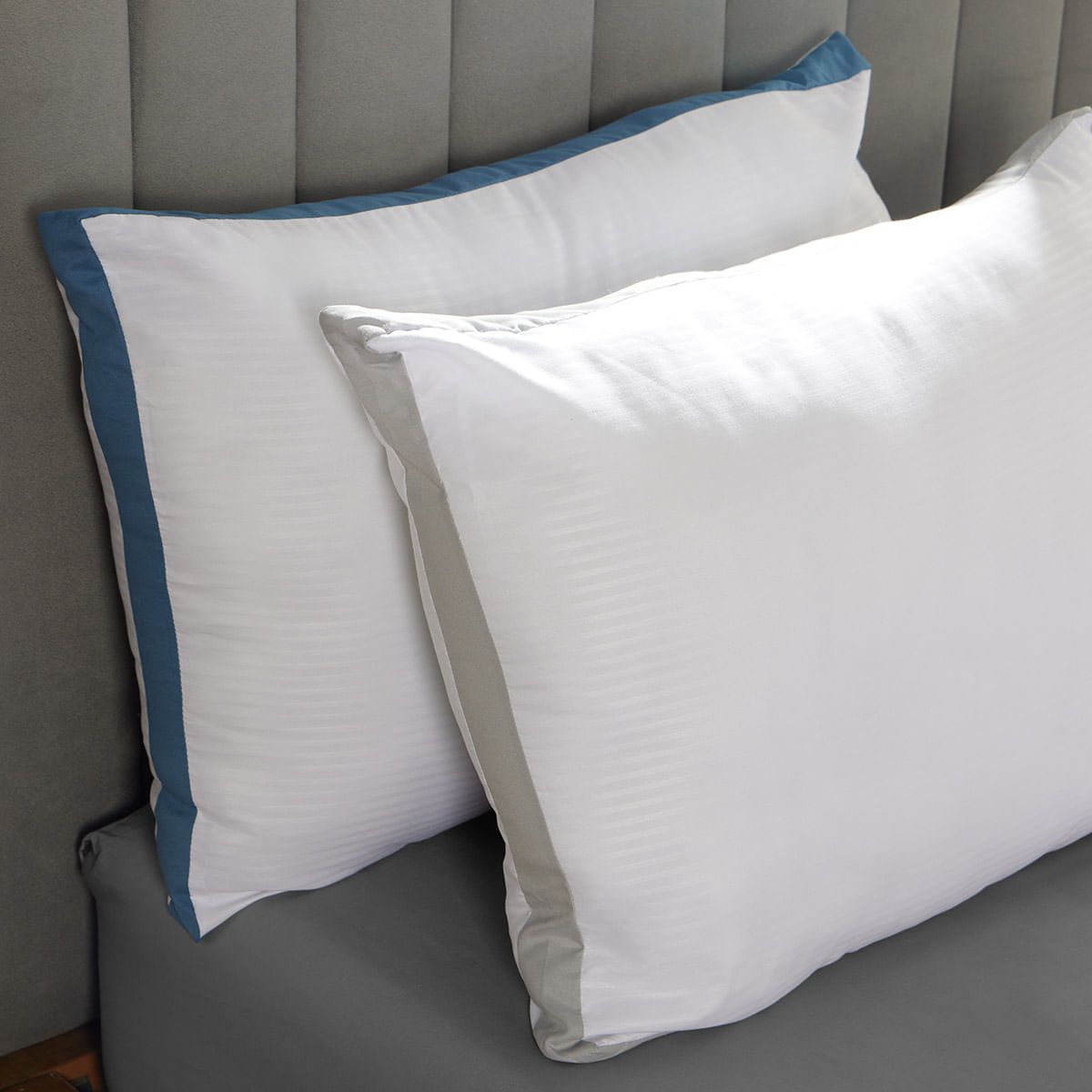 DISTRIHOGAR - Set X 2 Almohadas Con Fuelle Soporte Medio/Firme 47 X 67 Cm