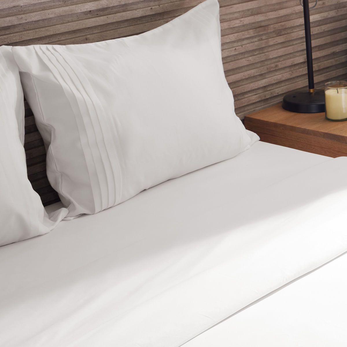 DISTRIHOGAR - Cover Duvet 400 Hilos Algodón Cairo Blanco Cremoso Doble