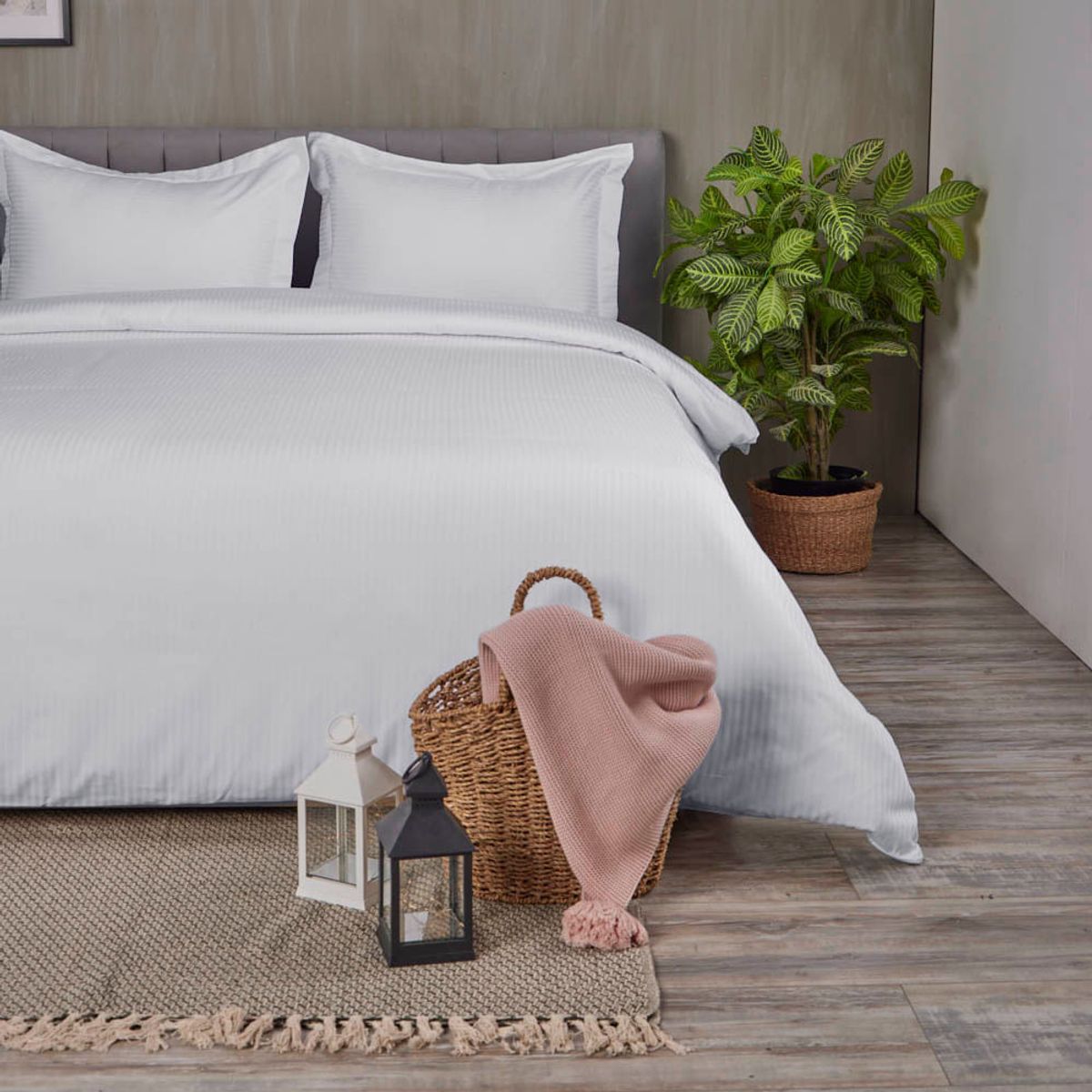 DISTRIHOGAR - Cover Duvet Hotel Experience 250 Hilos Poli Blanco King