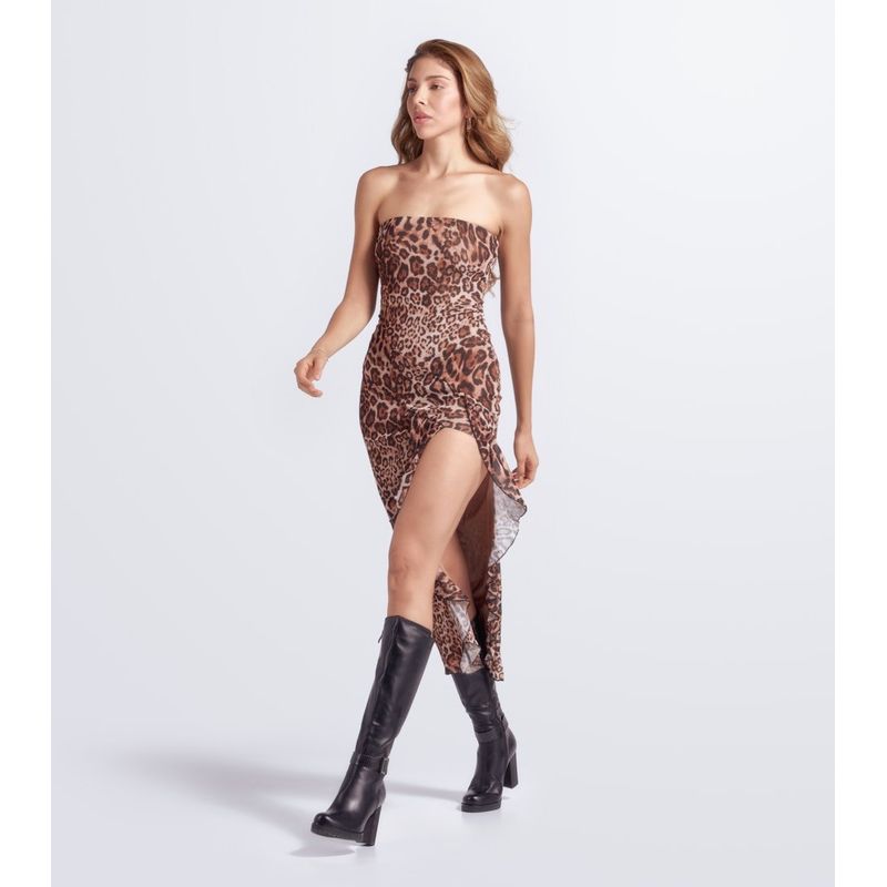 DEREK - Vestido Para Mujer Largo Animal Print Derek.