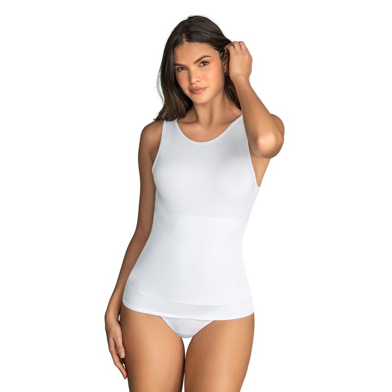 LEONISA - Leonisa Camiseta de control moderado en abdomen y espalda