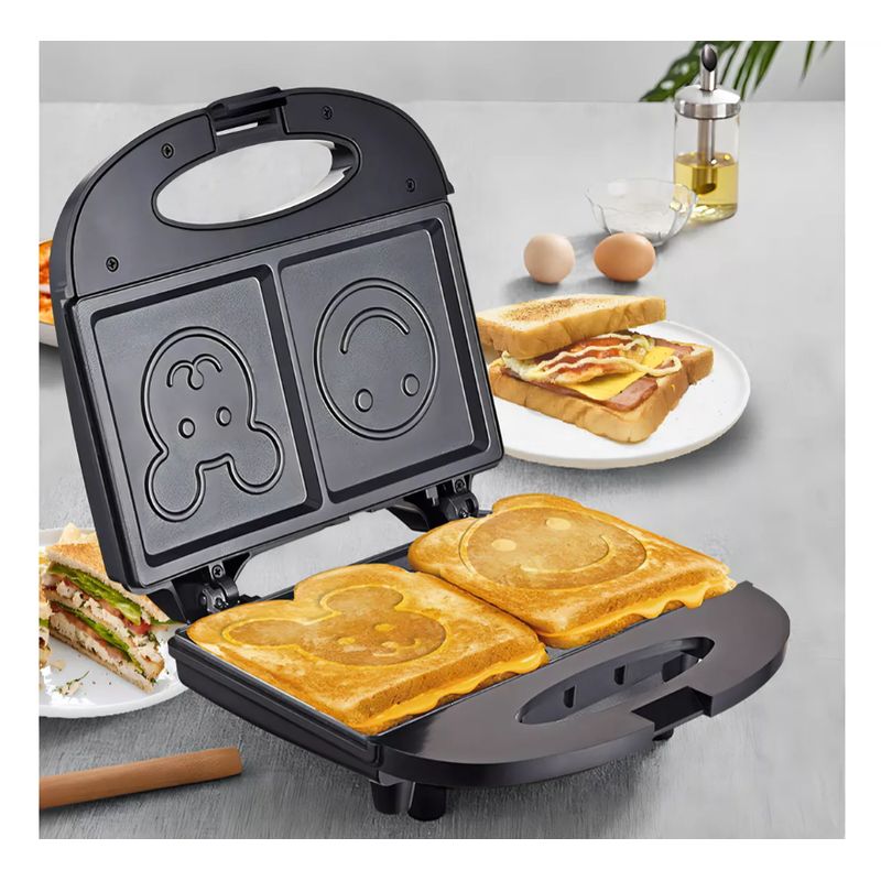 GENERICO - Sandwichera Tostadora Panes Con Figuras Infantiles
