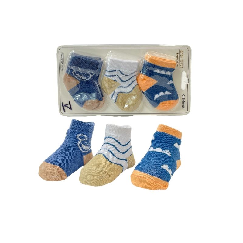 MUNDO BEBE - Set Medias x 3 Para Niño Niña  Para Bebés_.