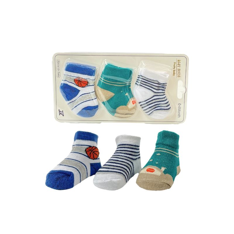 MUNDO BEBE - Set Medias x 3 Para Niño Niña  Para Bebés_.