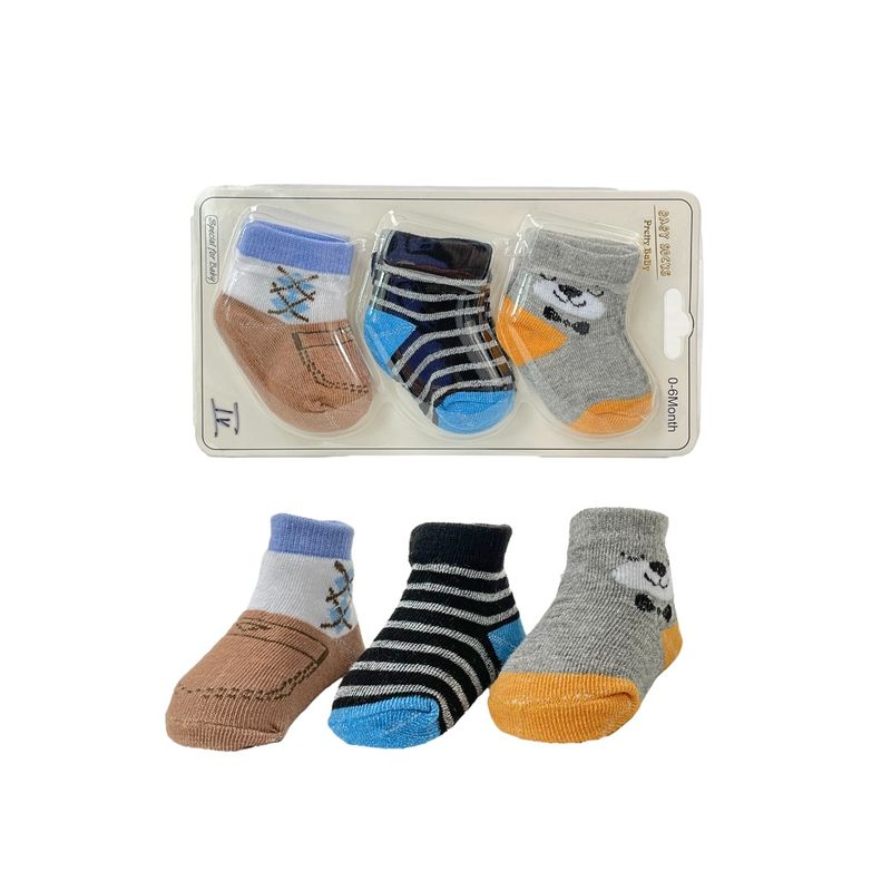 MUNDO BEBE - Set Medias x 3 Para Niño Niña  Para Bebés_.