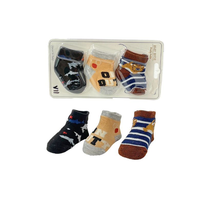 MUNDO BEBE - Set Medias x 3 Para Niño Niña  Para Bebés_.