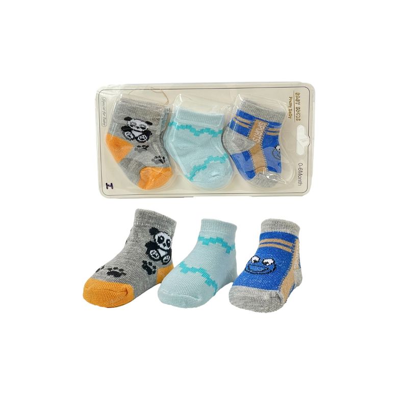MUNDO BEBE - Set Medias x 3 Para Niño Niña  Para Bebés_.