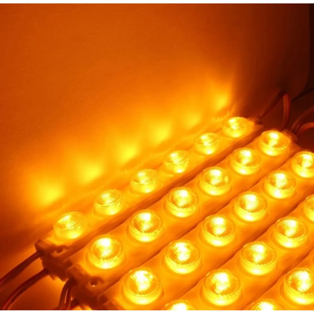 LEDMAX - MODULO LED 6 PEPAS AMARILLO  X 10 UNIDADES VEHICULOS Y HOGAR