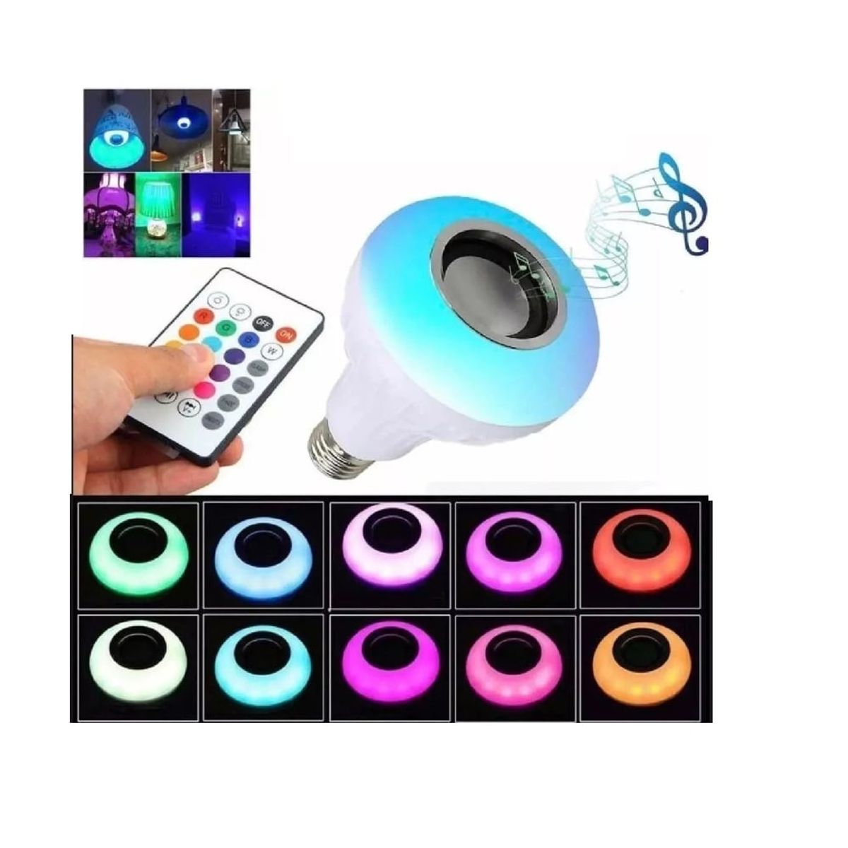GENERICO - Bombillo Parlante Con Bluetooth Multicolores