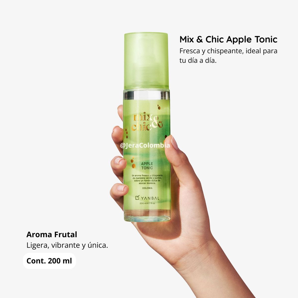 YANBAL - Colonia Body Splash Para Mujer Mix & Chic Apple Tonic Aroma Frutal 200 ml