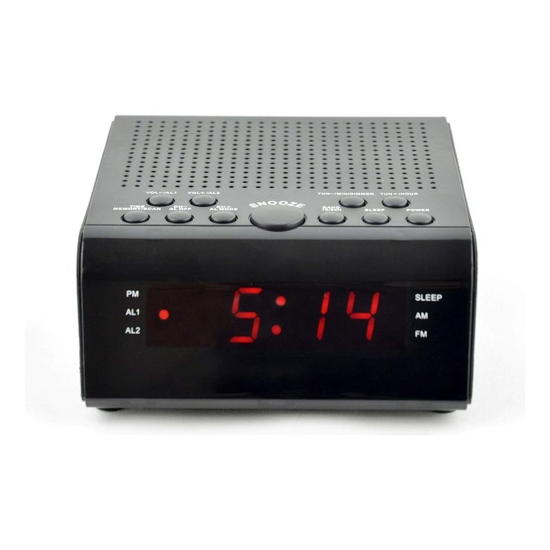 GENERICO - Radio Altavoz Reloj Despertador Digital Alarma Dual Pantalla