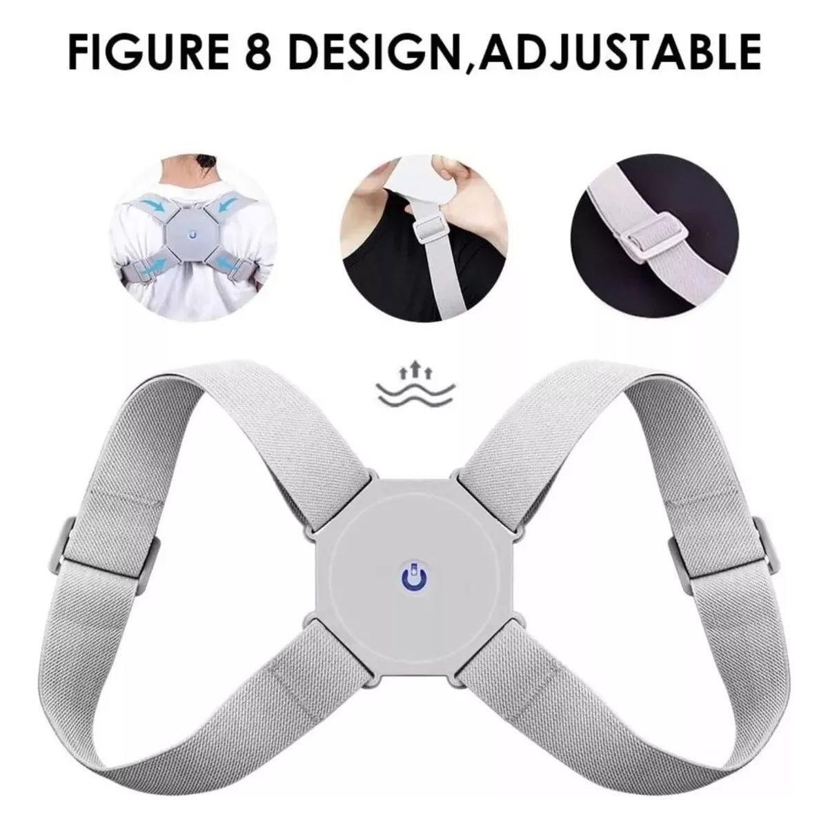 GENERICO - Corrector Postura Espalda Recta Sensor Automático Ortopédico