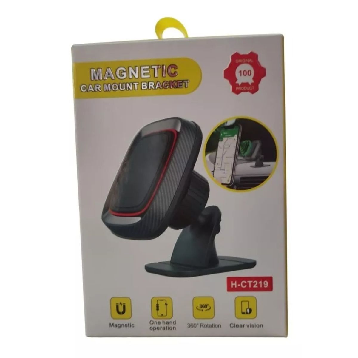 GENERICO - Soporte Carro Porta Celular Ajustable Magnetico Rejilla 360°