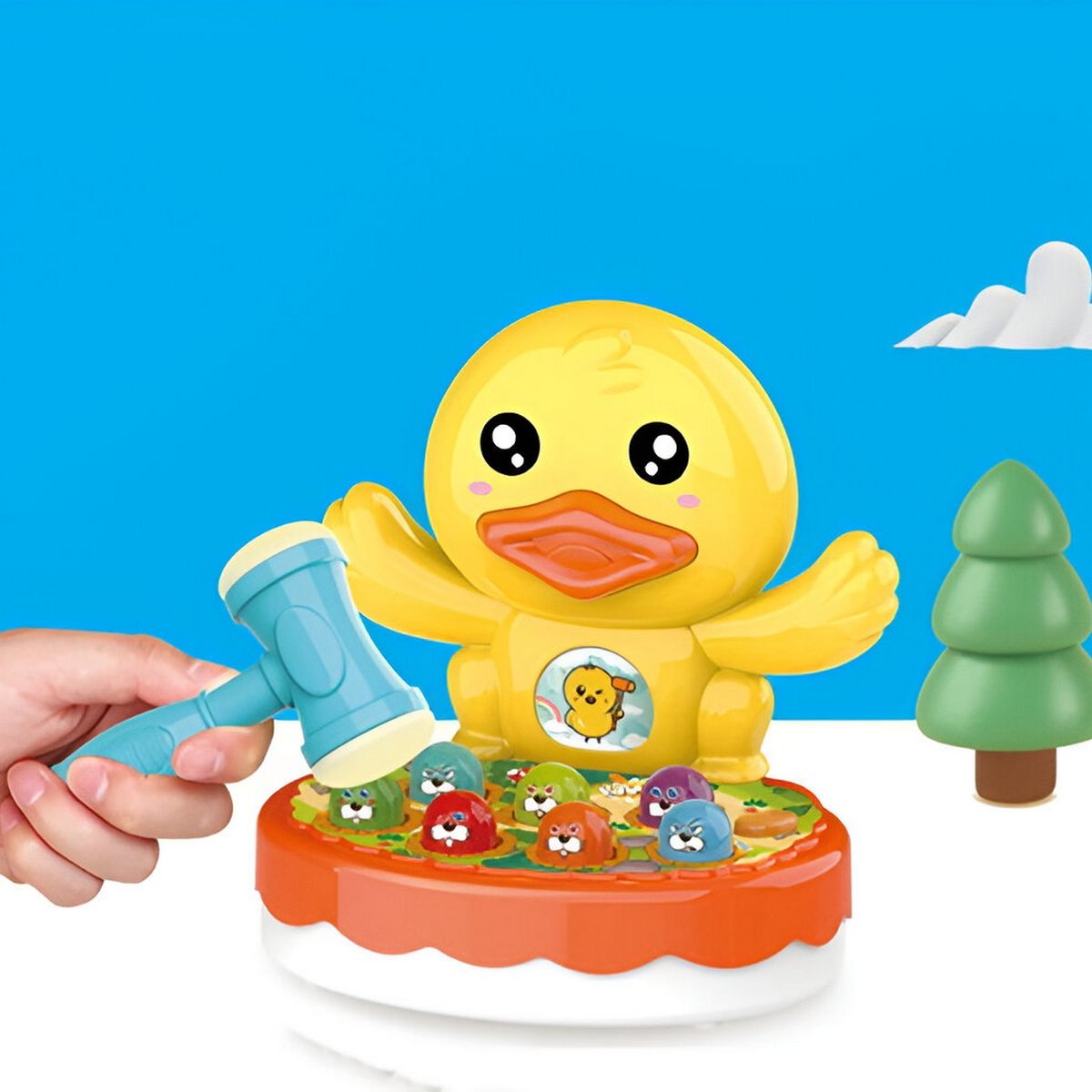 GENERICO - Juego De Mesa Golpea Al Topo Martillo Pato + Baterias