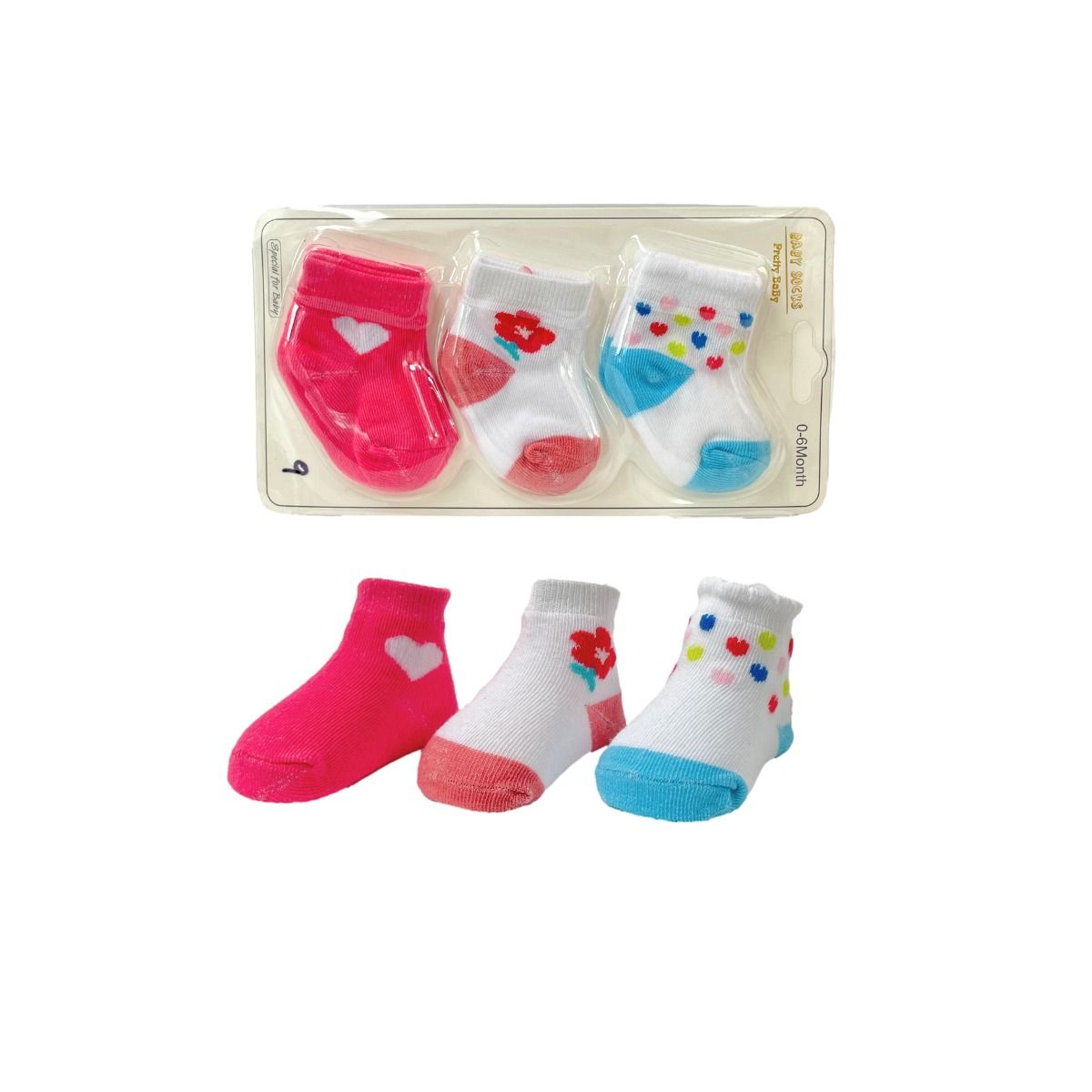MUNDO BEBE - Set Medias x 3 Para Niño Niña  Para Bebés_.