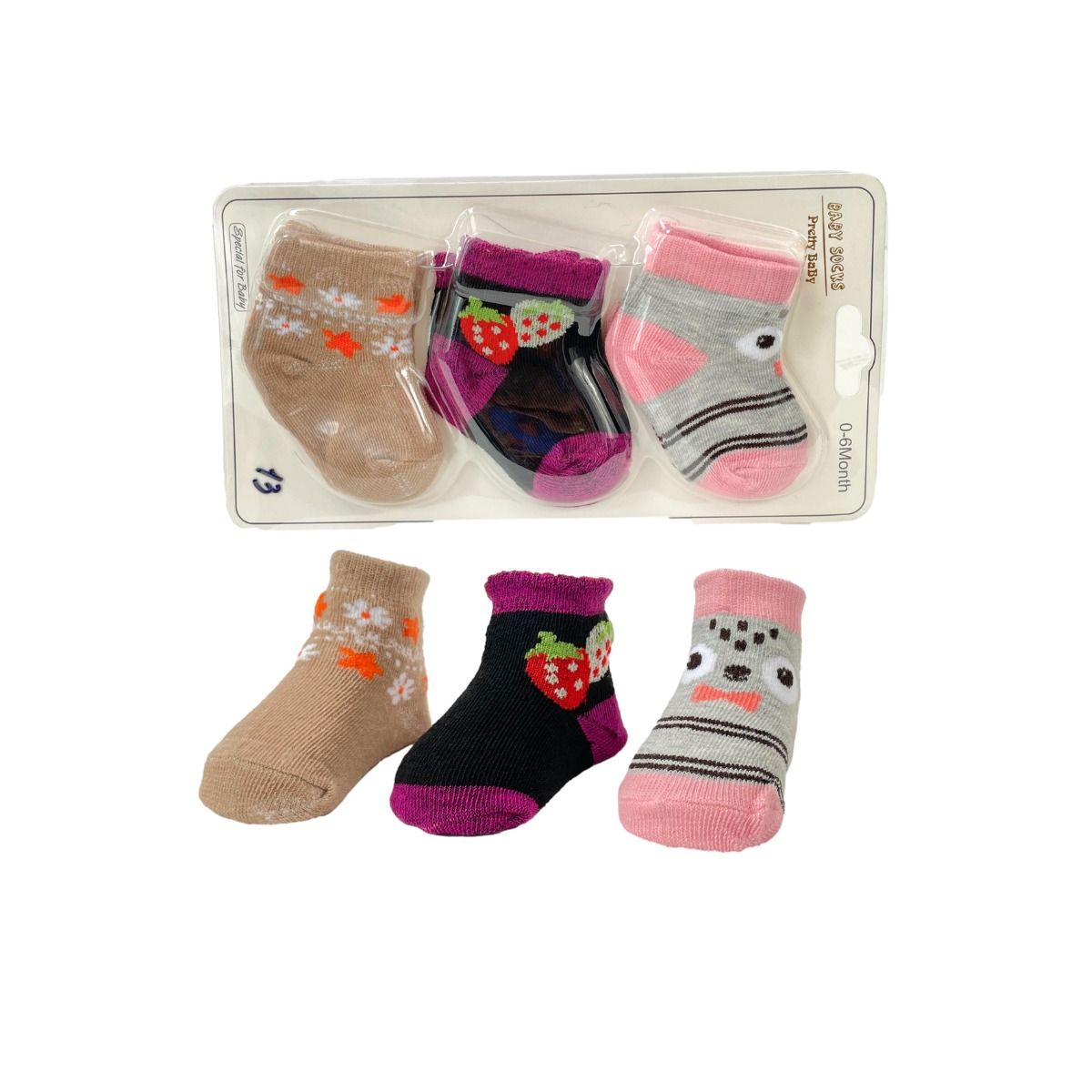 MUNDO BEBE - Set Medias x 3 Para Niño Niña  Para Bebés_.