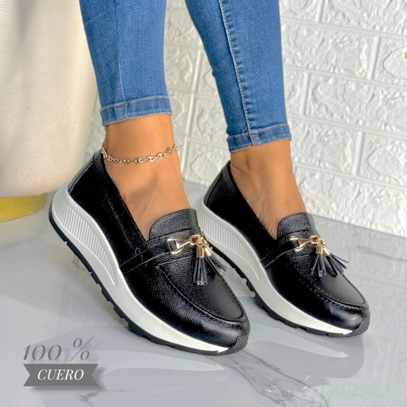 EVEGONZ - CALZADO MOCASIN CASUAL DAMA EN CUERO