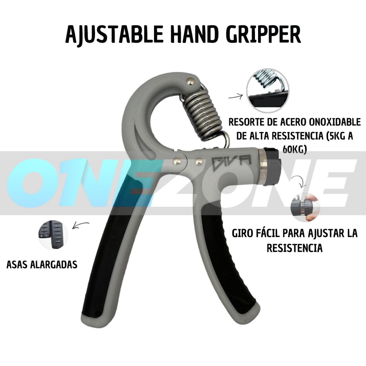 GENERAL - Ejercitador Gvs Ajustable Hand Grip-h154 Gris