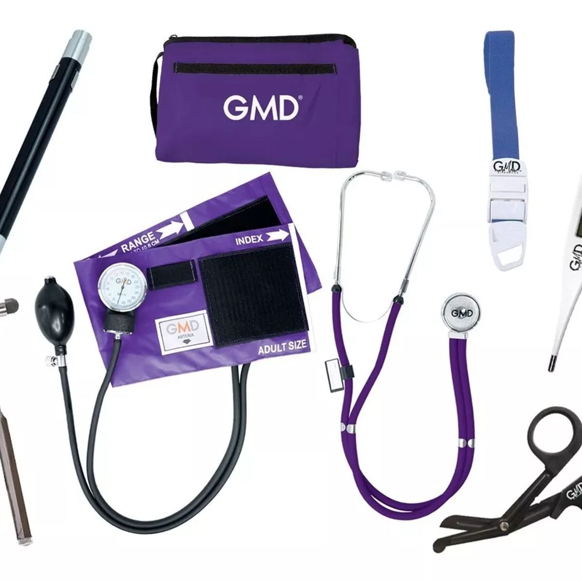 GMD - Kit Completo Enfermería Uso Clínico Y Estudiantil 7 Piezas Morado