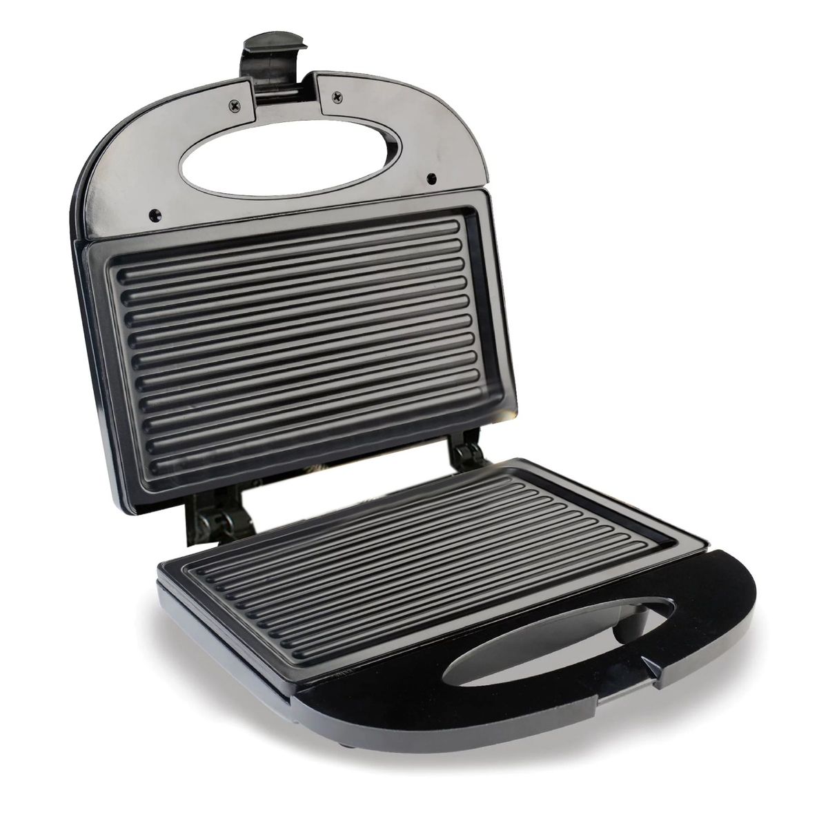 HOME ELEMENTS - Sanduchera Grill Asador 2 en 1 - Home Elements- Negra
