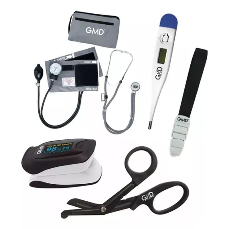 GMD - Kit Completo Enfermería Uso Clínico Y Estudiantil 6 Piezas Gris