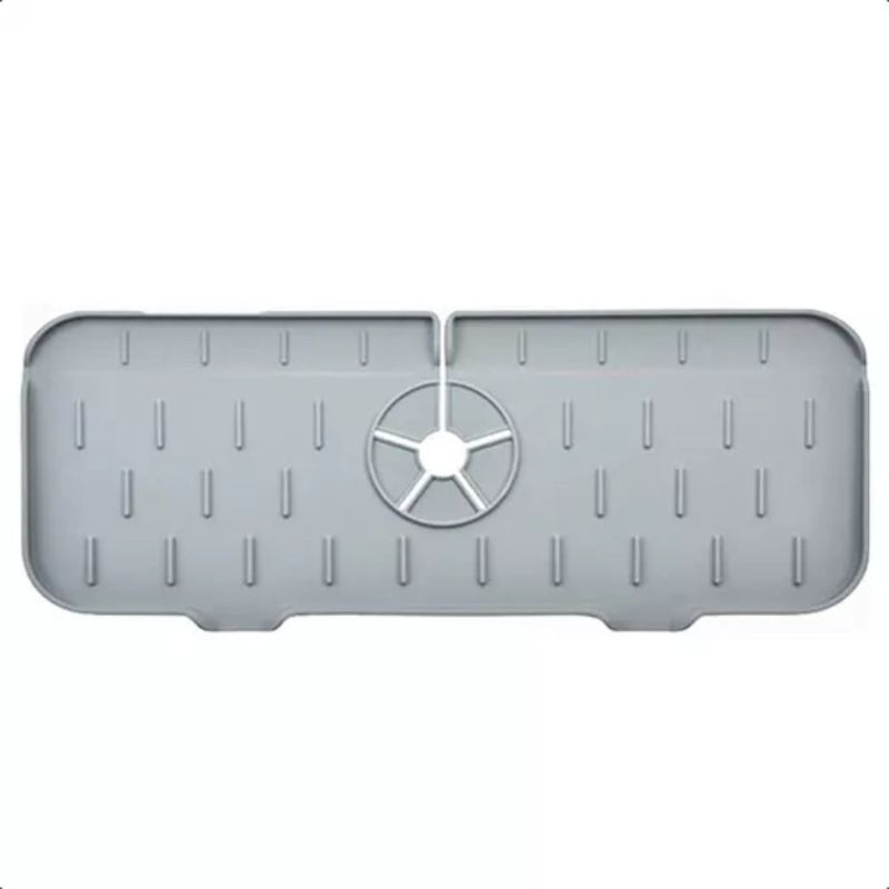 GENERICO - Grifo Cocina Antisalpicaduras Silicona Tapete 2p Color Gris