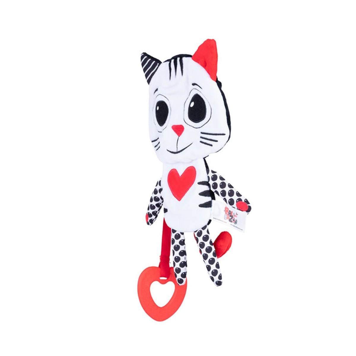 BALIBAZOO - Peluche Gato Sensorial Y Mordedor De Contraste BaliBazoo