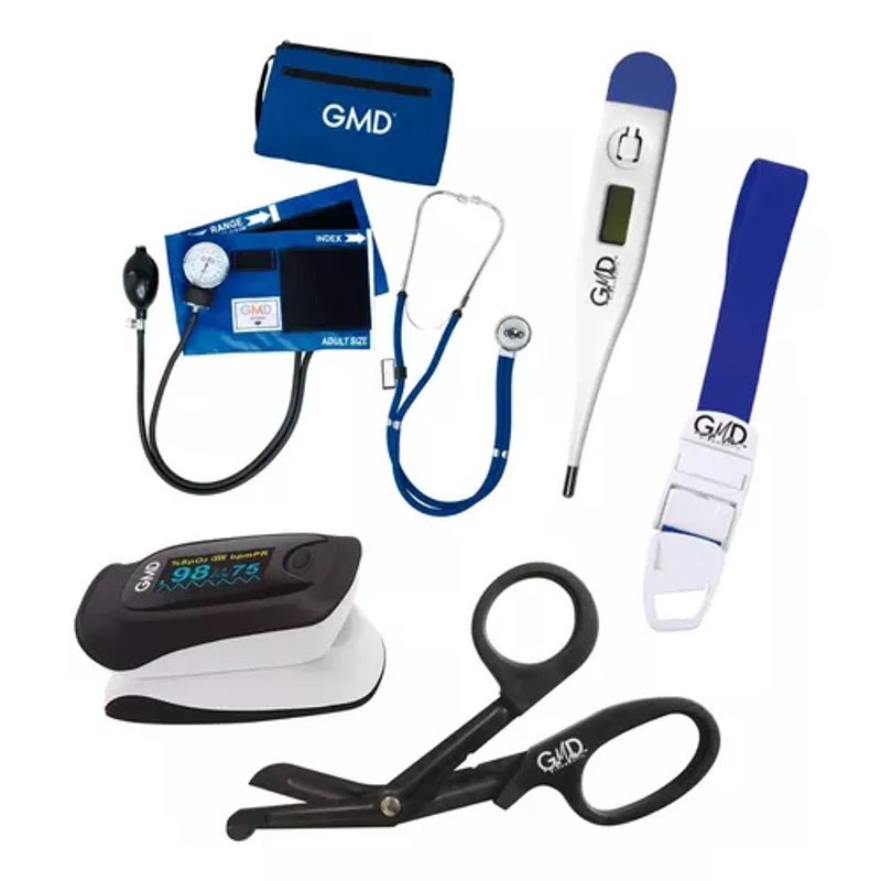 GMD - Kit Completo Enfermería Uso Clínico Y Estudiantil 6 Piezas Azul Ceruleo