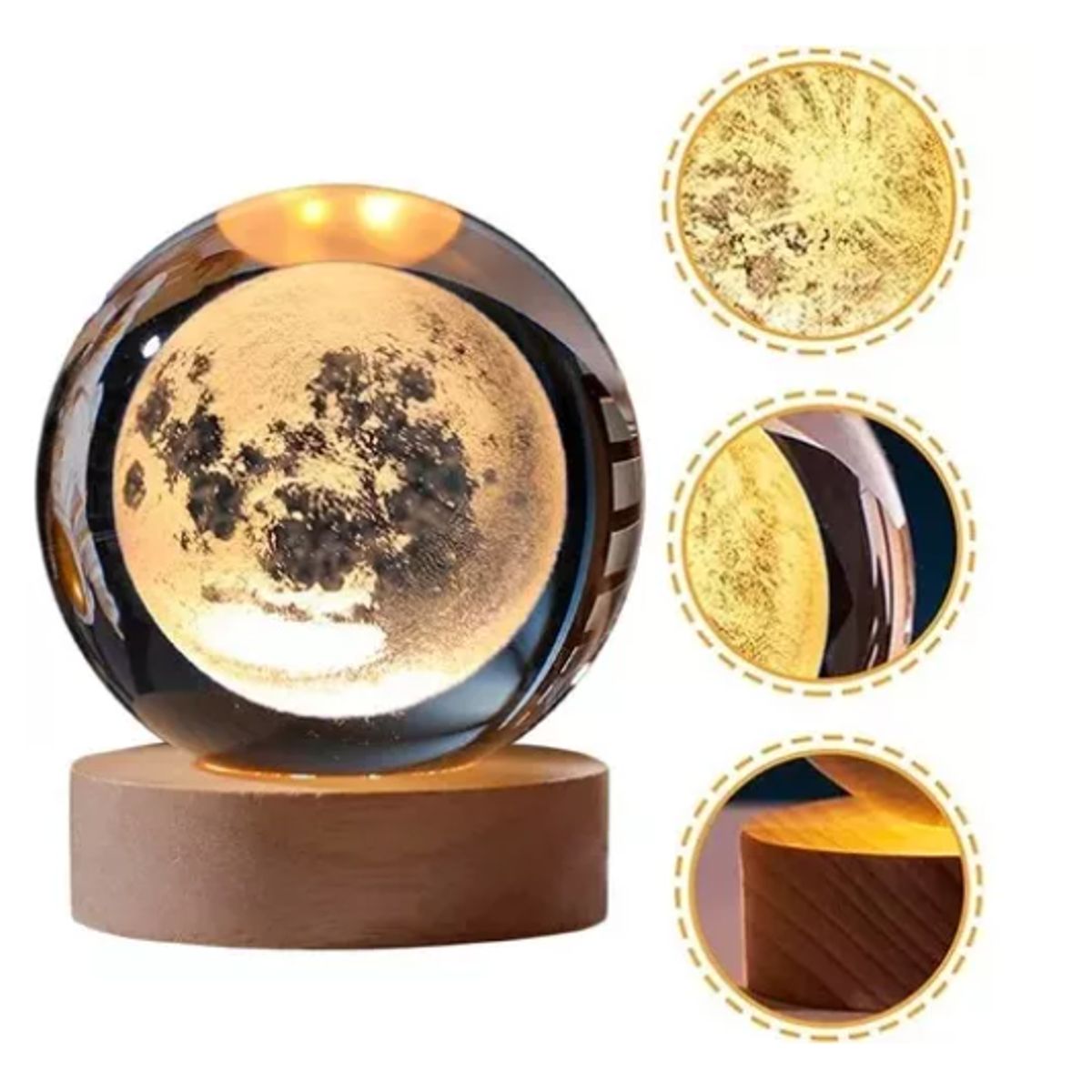GENERICO - Lampara Escritorio Lunar 3D Luna Flotante