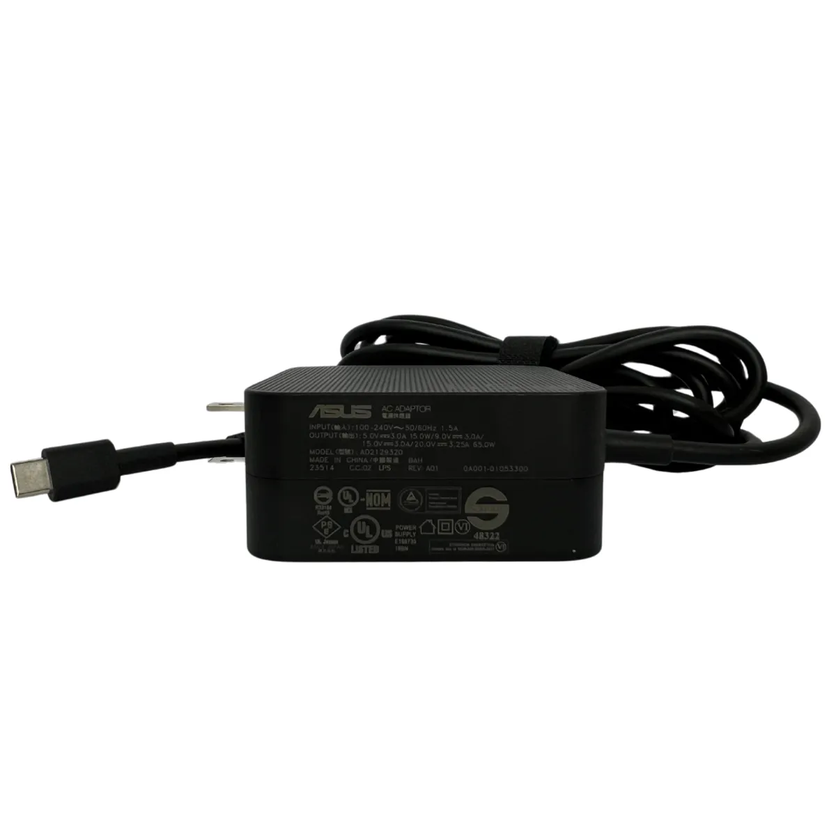 ASUS - Cargador Asus 100% Original  65w 20v - 3.25a Punta Tipo C