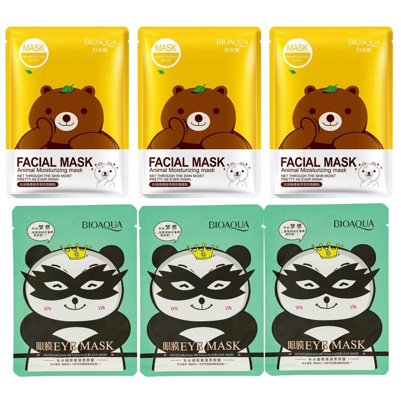 BIOAQUA - SET MASCARILLA FACIAL REPARACIÓN Y REJUVENECIMIENTO X 6