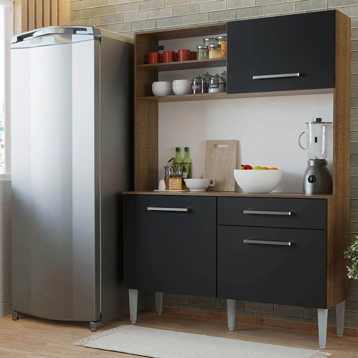 MADESA - Mueble de Cocina Compacta Life 1.20 Metros