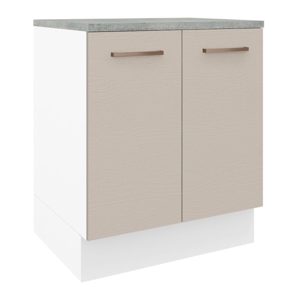 MADESA - Mueble de Cocina Bajo Agata 70 cm 2 Puertas Blanco/Crema