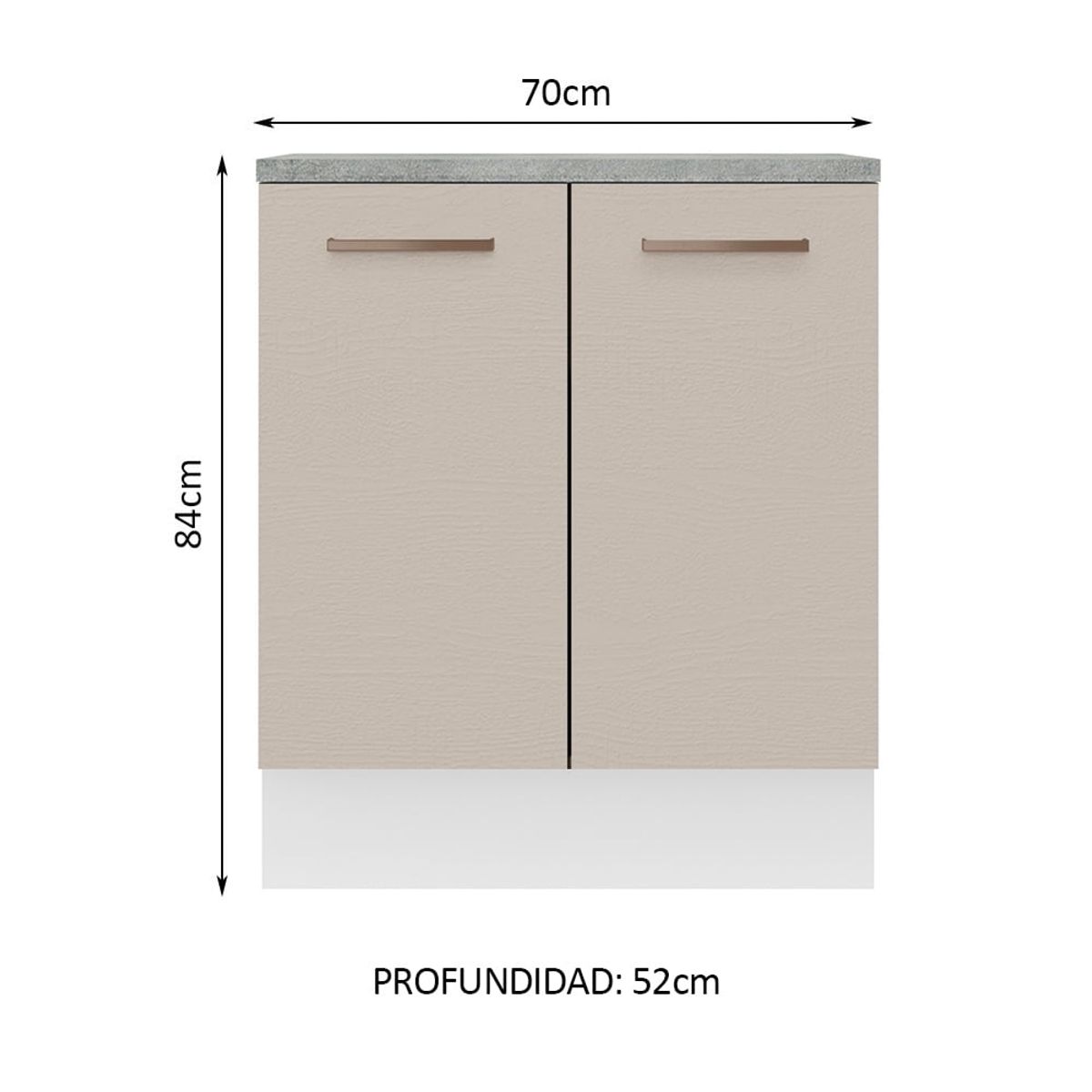 MADESA - Mueble de Cocina Bajo Agata 70 cm 2 Puertas