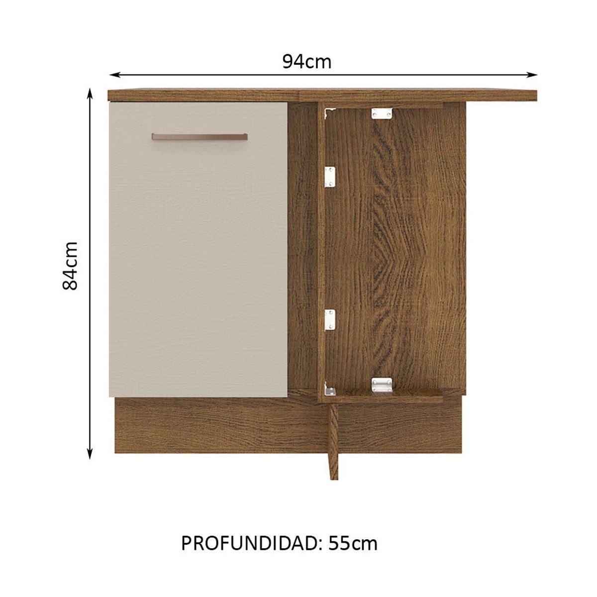 MADESA - Mueble de Cocina Bajo de Esquina Agata 1 Puerta