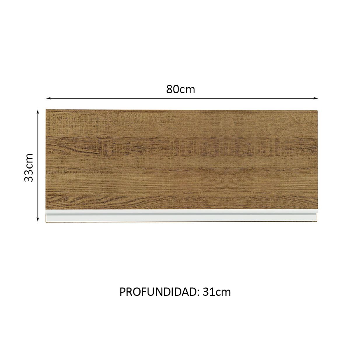 MADESA - Mueble de Cocina Superior Glamy 80 cm 1 Puerta Abatible