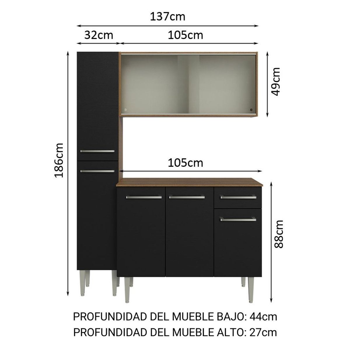 MADESA - Cocina Integral Emilly 1.40 Metros 05