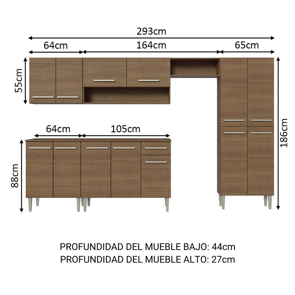 MADESA - Cocina Integral Emilly 2.90 Metros 10