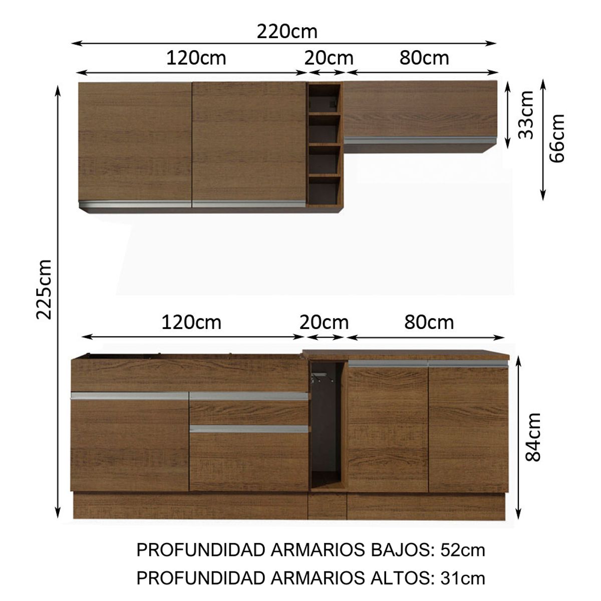 MADESA - Cocina Integral Parma 2.20 Metros 03