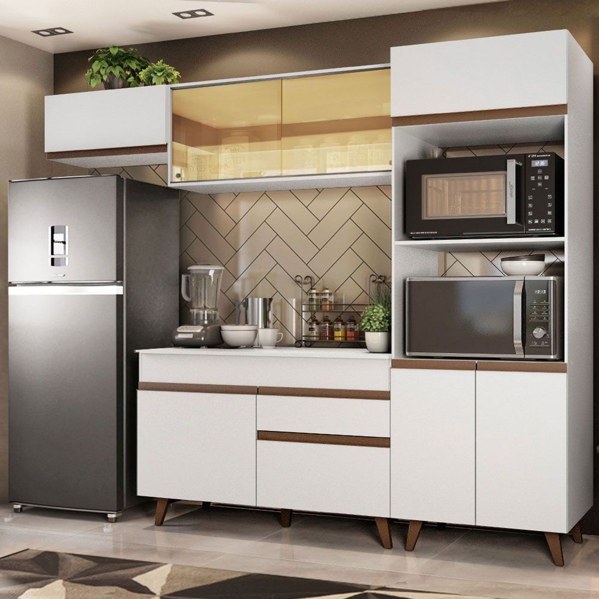 MADESA - Cocina Integral Reims 2.60 m con Encimera Blanco 01