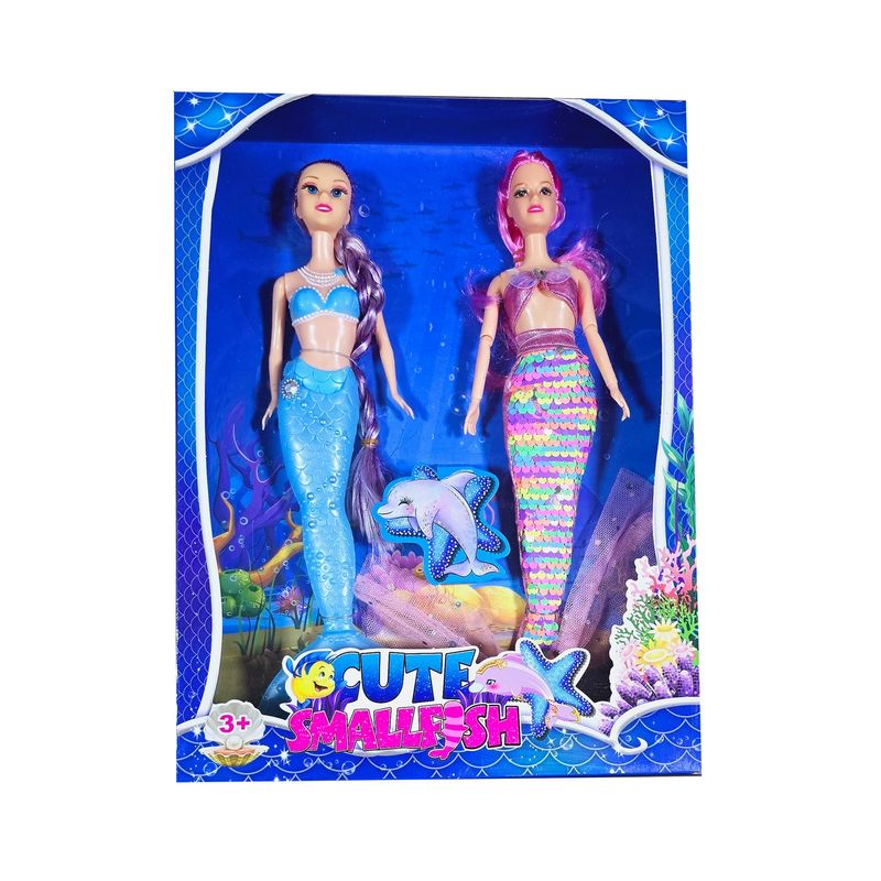 GENERICO - Muñeca Sirena Princesa Cola Sirena Accesorios Juguete Niña