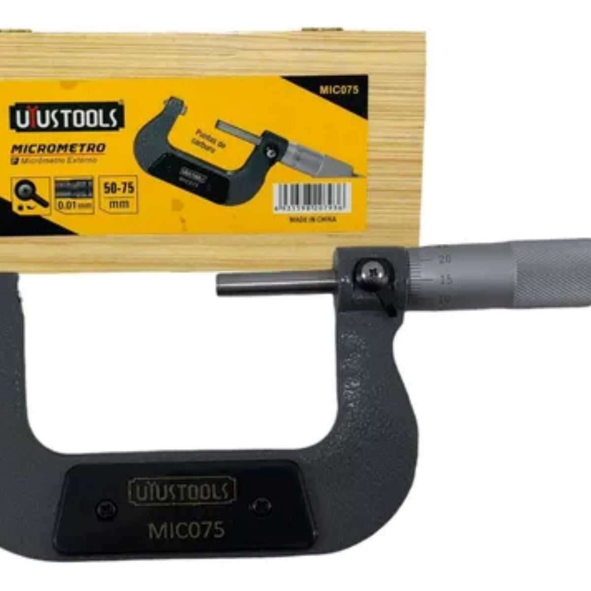 UYUSTOOLS - Calibrador Micrómetro Para Exteriores De 50 - 75 X 0.01mm