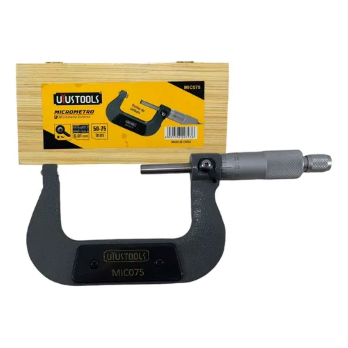 UYUSTOOLS - Calibrador Micrómetro Para Exteriores De 50 - 75 X 0.01mm