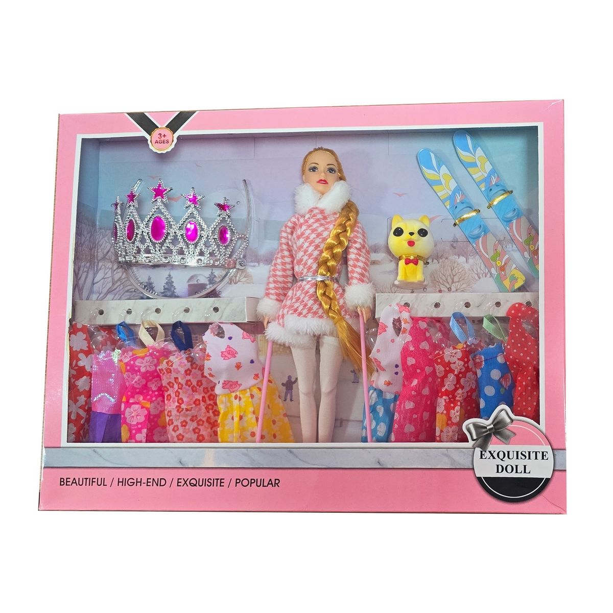 GENERICO - Muñeca Vestidos Accesorios Corona Mascota Juguete Niñas