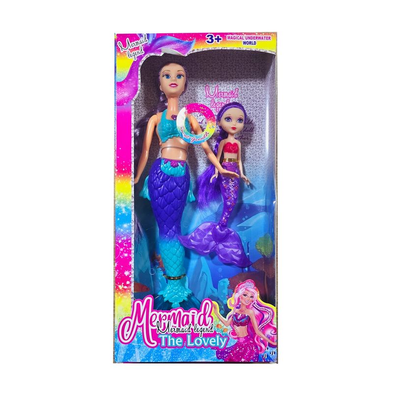 GENERICO - Muñeca Cola Sirena Hija Juguete Niñas Multicolor