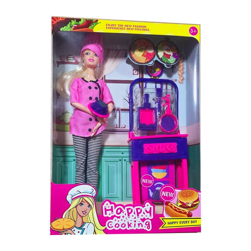 GENERICO - Muñeca Vestido Accesorios Cocina Chef Juguete Niñas