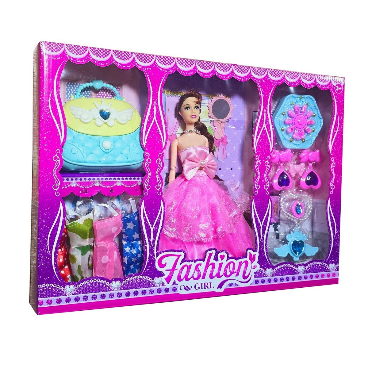 GENERICO - Muñeca Vestido Bolso Accesorios Princesa Vestidos Juguete